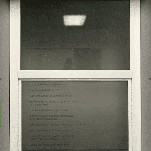 Airmaster 250 Impact Single Hung Window - White Frame / Grey Glass